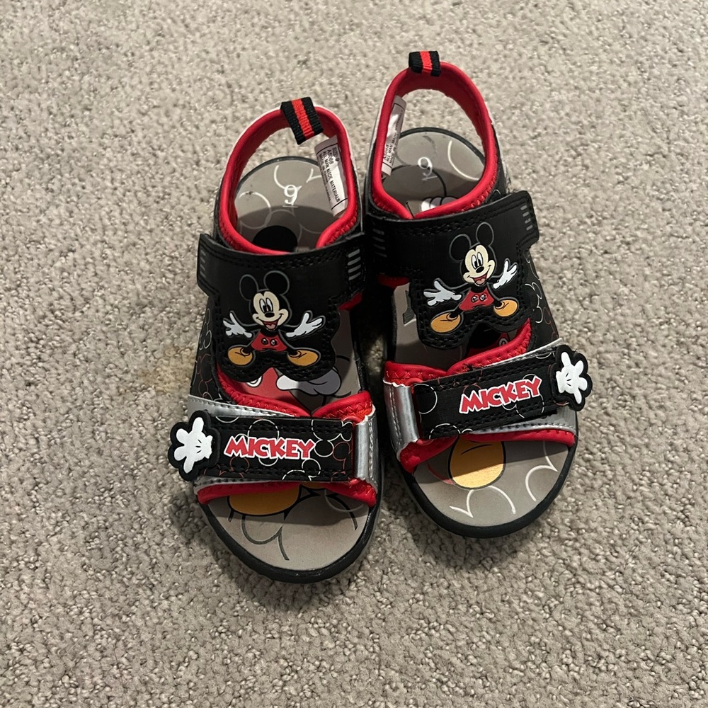 Mickey Mouse toddler sandals size 9